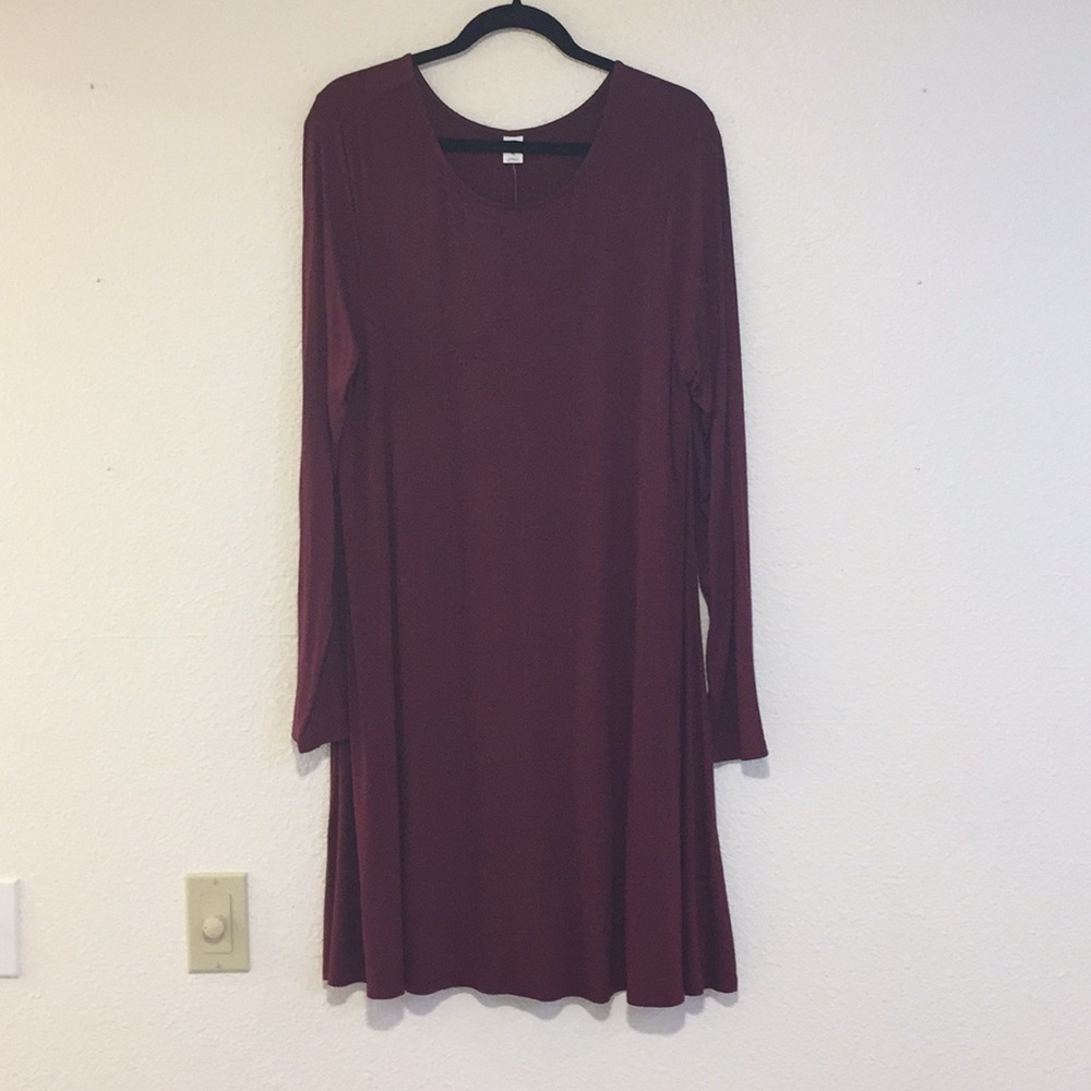 Old Navy Maroon Flare Dress